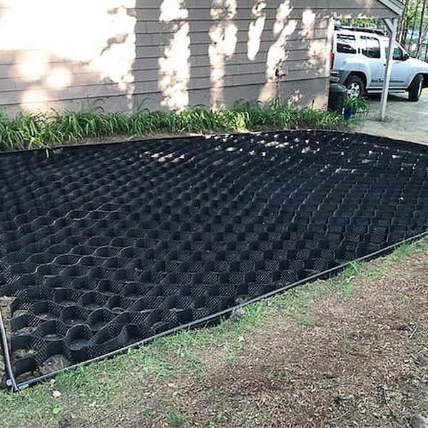 8 x GRASS GRID Black Plastic Paving Driveway Turf Gravel Protector Trendy Mat 