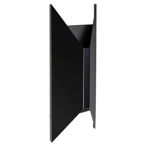 Maxxima Black Outdoor LED Wall Wash, Up and Down, Hardwired, Sconce, Modern Porch Light, 1000 Lumens, 5 CCT 2700K-5000K