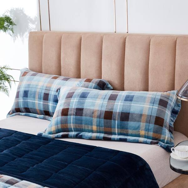 DREAM THEORY Plaid Twin 20 lb. 3 PC Weighted Comforter Set AV