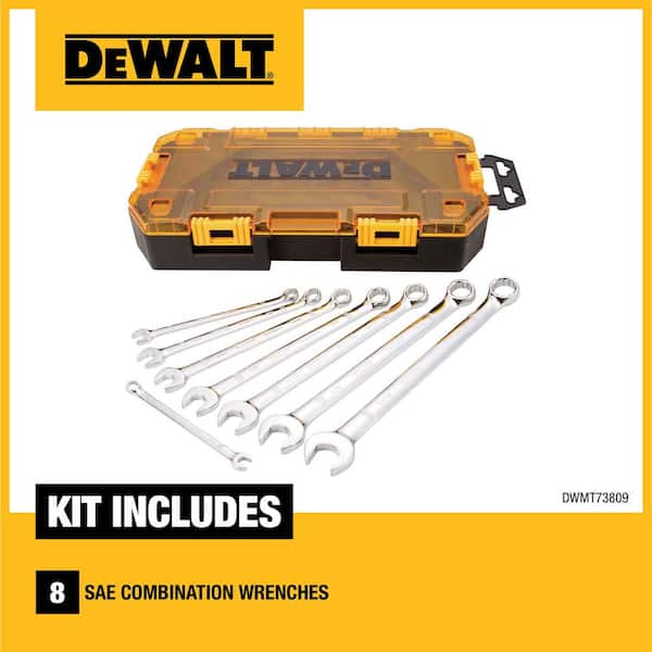 SAE 8 pieces DWMT73809 DEWALT Combination Wrench Set 
