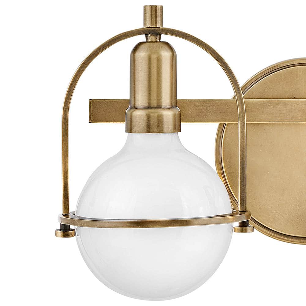 Heritage Brass and Black 2-Light Vanity Fixture
