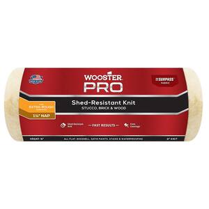 9 in. x 1-1/4 in. Pro Surpass Shed-Resistant Knit High-Density Fabric Roller Cover