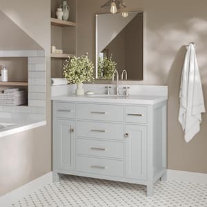 ARIEL Hamlet 42 in. W x 21.5 in. D x 34.5 in. H Freestanding Bath Vanity  Cabinet Only in Grey F043S-BC-GRY - The Home Depot