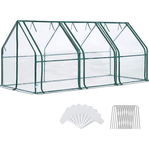 Unbranded 8 ft. x 3 ft. x 3 ft. Walk-In Clear Reinforced Mini Bell Grow Tent