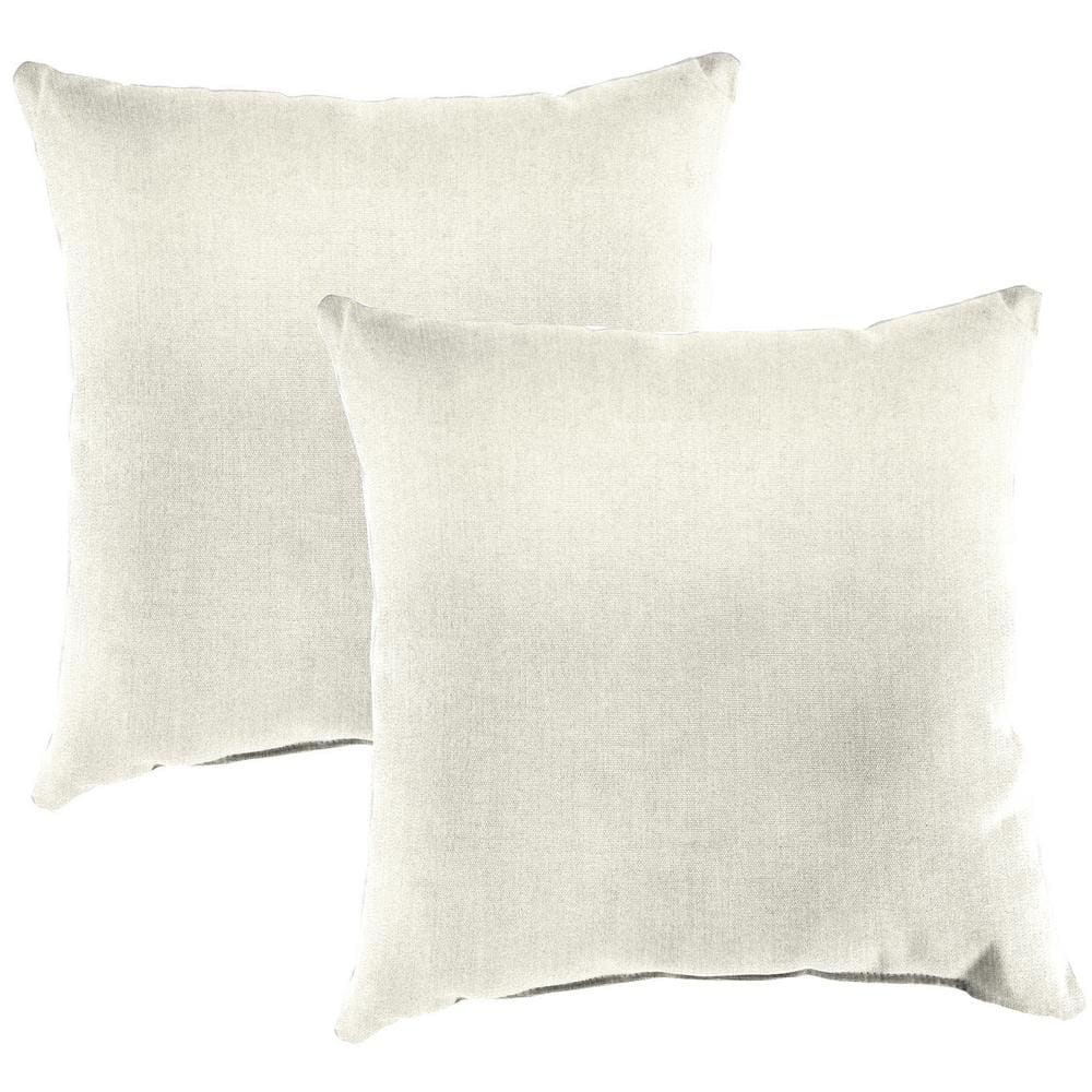 16 in. L x 16 in. W x 7 in. T Square Outdoor Throw Pillow in Sand (2-Pack) price history on PriceWatchPro
