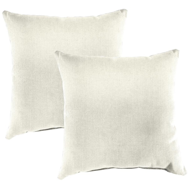 Jordan Manufacturing 16 in. L x 16 in. W x 7 in. T Square Outdoor Throw Pillow in Sand (2-Pack)