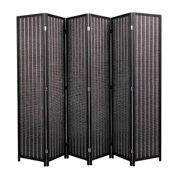 Unbranded 6-Panel Black Private Folding Portable Partition Screen