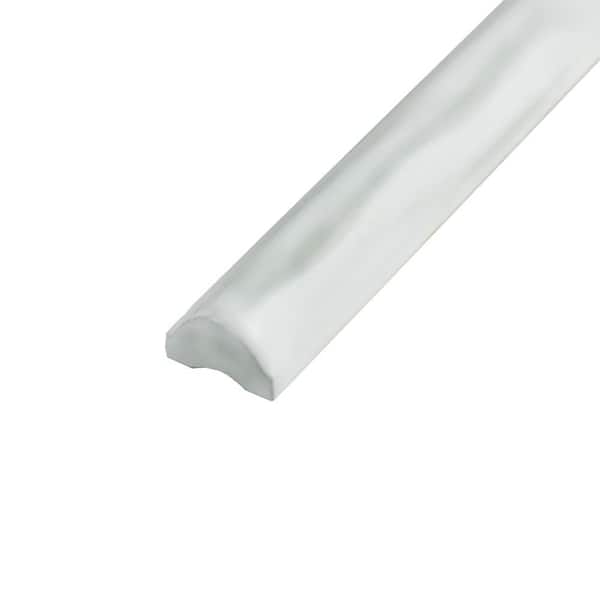 Rugosa Blanco 7/8 in. x 7-7/8 in. Glossy Ceramic Wall Tile Trim