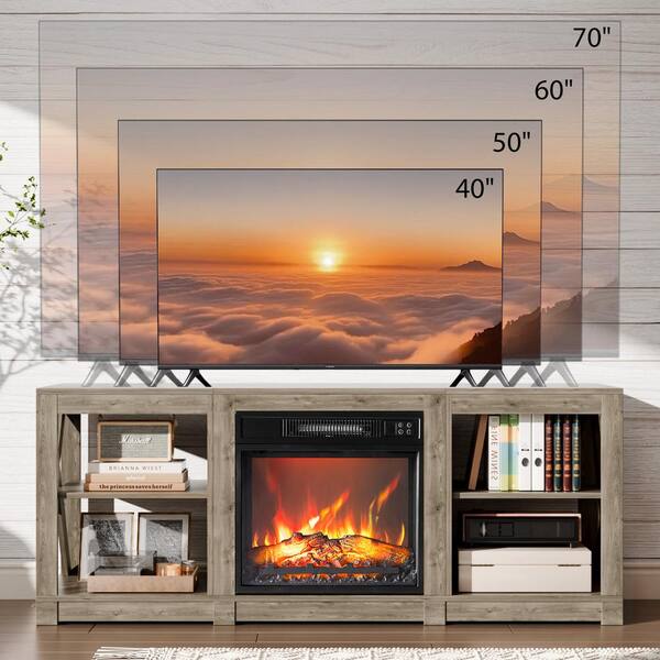 Farmhouse grey tv stand discount