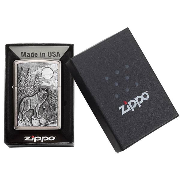 Zippo Timberwolves Brushed Chrome Pocket Lighter 20855 - The Home
