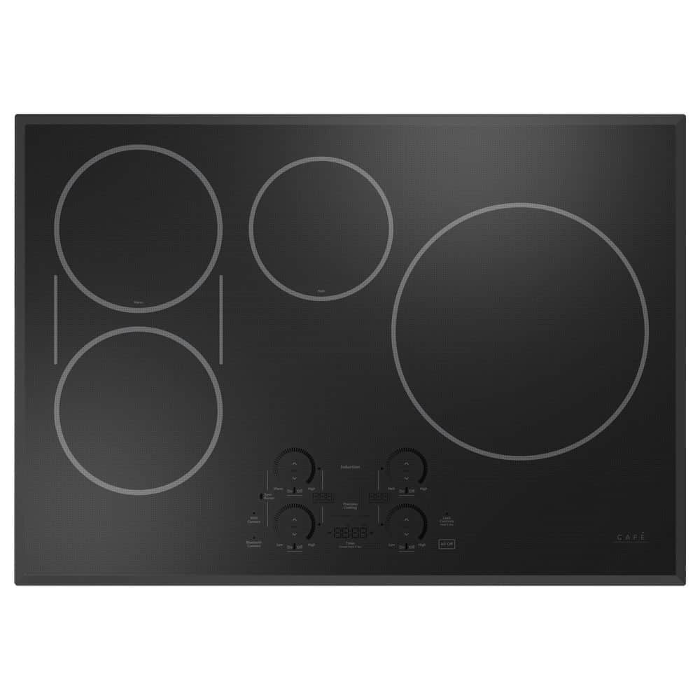 Cafe 30 in. 4 Burner Element Smart Induction Touch Control Cooktop in Black