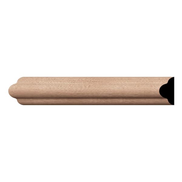 WM1215 0.56 in. D x 1.25 in. W x 96 in. L Wood (Sapele Mahogany) Chair Rail Molding