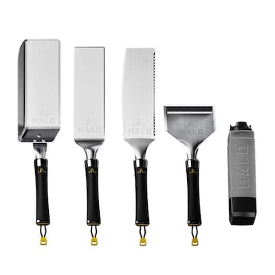 5-Piece Elite Essentials Griddle Kit Thick Gauge Stainless Steel Outdoor Accessories Kit