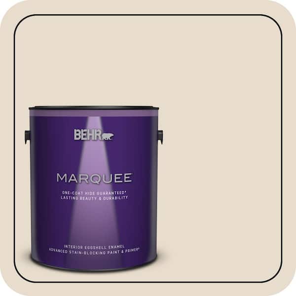 BEHR MARQUEE 1 gal. #OR-W11 White Mocha Eggshell Enamel Interior Paint & Primer
