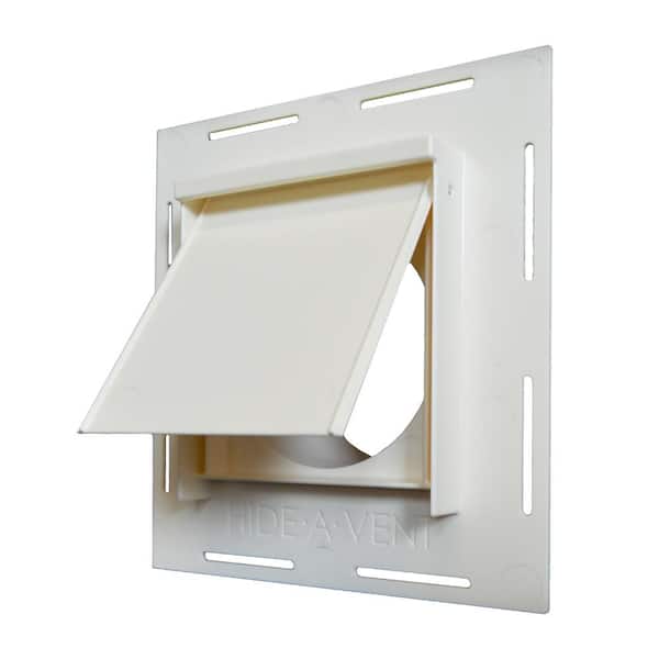 Hide A Vent 4 In Round Exterior For Dryers And Bathroom Fans Model The Home Depot - Dryer Wall Vent Home Depot