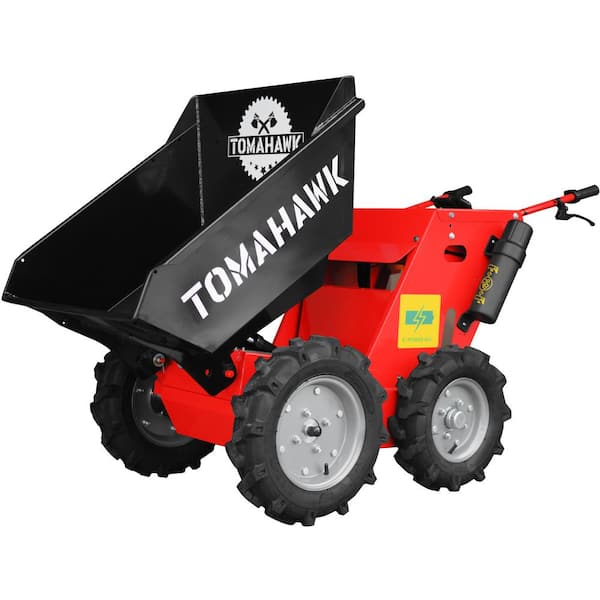 Tomahawk Power 30 in. Concrete Power Buggy Electric Battery Mini Dumper 660 lbs. Bucket Capacity