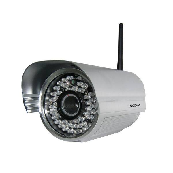 Foscam Wireless 480p Outdoor Bullet Shaped IP Security Camera, Silver