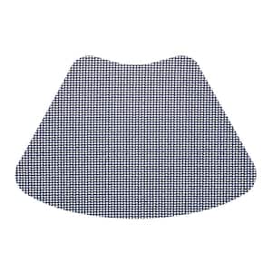 Fishnet 19 in. x 13 in. Navy PVC Covered Jute Wedge Placemat (Set of 6)