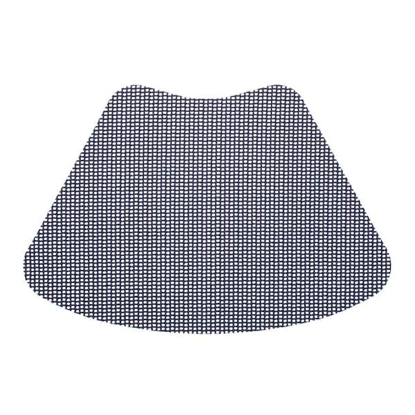 Kraftware Fishnet 19 in. x 13 in. Navy PVC Covered Jute Wedge Placemat (Set of 6)