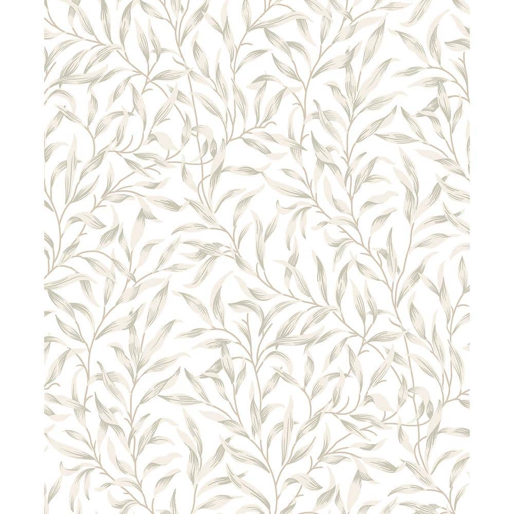 NextWall Neutral Willow Trail Vinyl Peel and Stick Wallpaper Roll ...