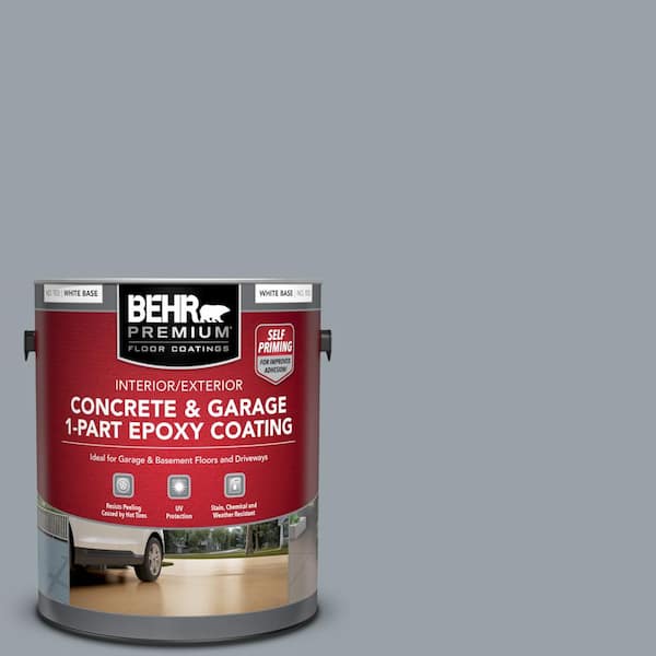 BEHR PREMIUM 1 gal. #PFC-57 Silver Spur Self-Priming 1-Part Epoxy Satin  Interior/Exterior Concrete and Garage Floor Paint 90001 - The Home Depot