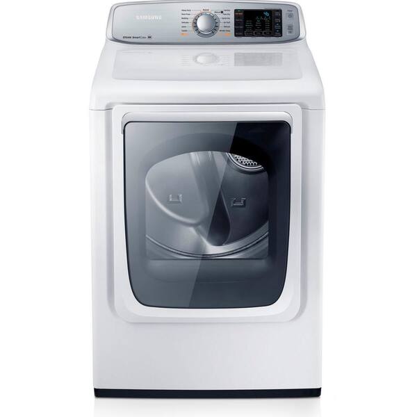 Samsung 7.4 cu. ft. Gas Dryer with Steam in White