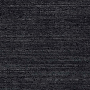 Supreme - Midnight - Black 13.9 ft. 71 oz. Wool Texture Installed Carpet