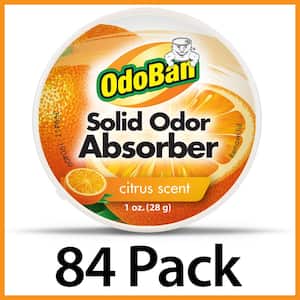 1 oz. Citrus Solid Odor Absorber, Odor Eliminator for Smoke Odor & Musty Smell in Home, Bathroom, Pet Areas (84 Pack)