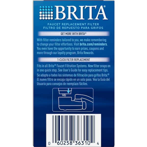 Brita Faucet Mount Tap Water Filtration System in Chrome, BPA Free, Reduces  Lead 6025835618 - The Home Depot