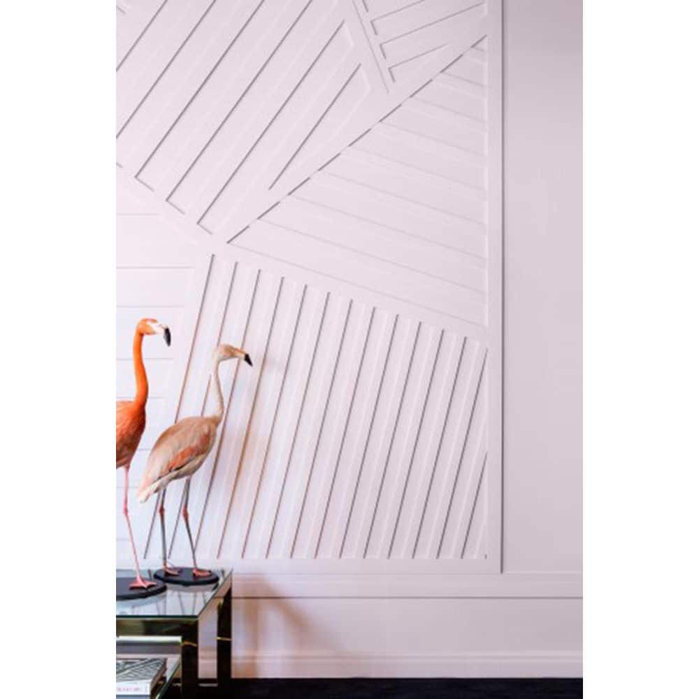 4.25" High White Polystyrene Baseboard Moulding Set