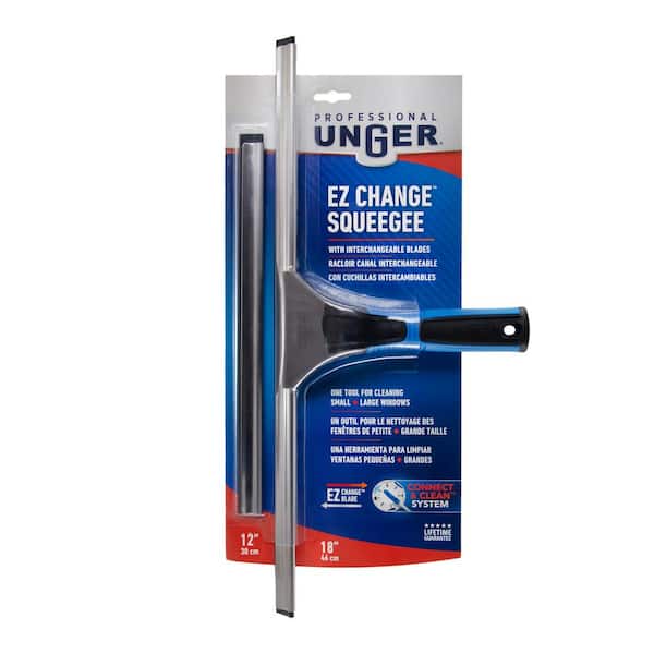 Unger 18 in. EZ Change Squeegee with 12 in. Interchangeable Blade 985610 -  The Home Depot