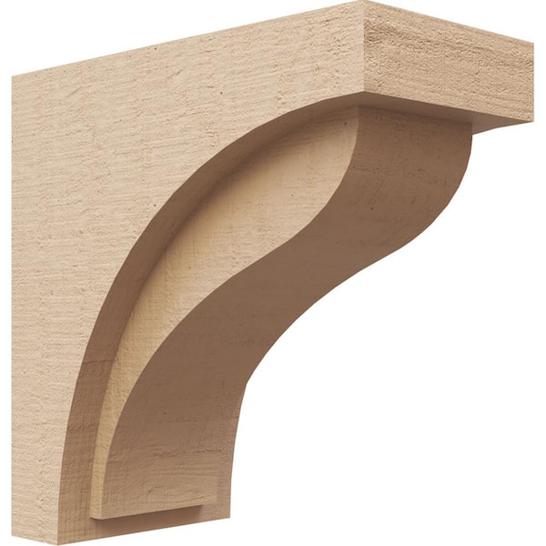 Ekena Millwork 6 in. x 12 in. x 12 in. Classic Helena Rough Cedar Woodgrain TimberThane Corbel, Primed Tan