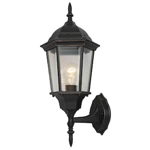 1-Light Imperial Black Outdoor Wall Lantern Sconce