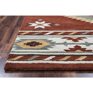 Ryder Rust 6 ft. 6 in. x 9 ft. 6 in. Native American/Tribal Area Rug