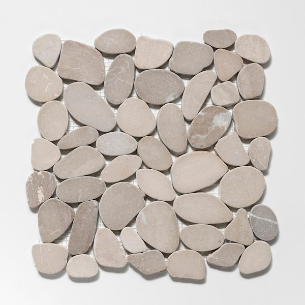 Box of 10 / Covers Approx 10 sq.ft Dunes Multi Pebble Stone Sliced Tile