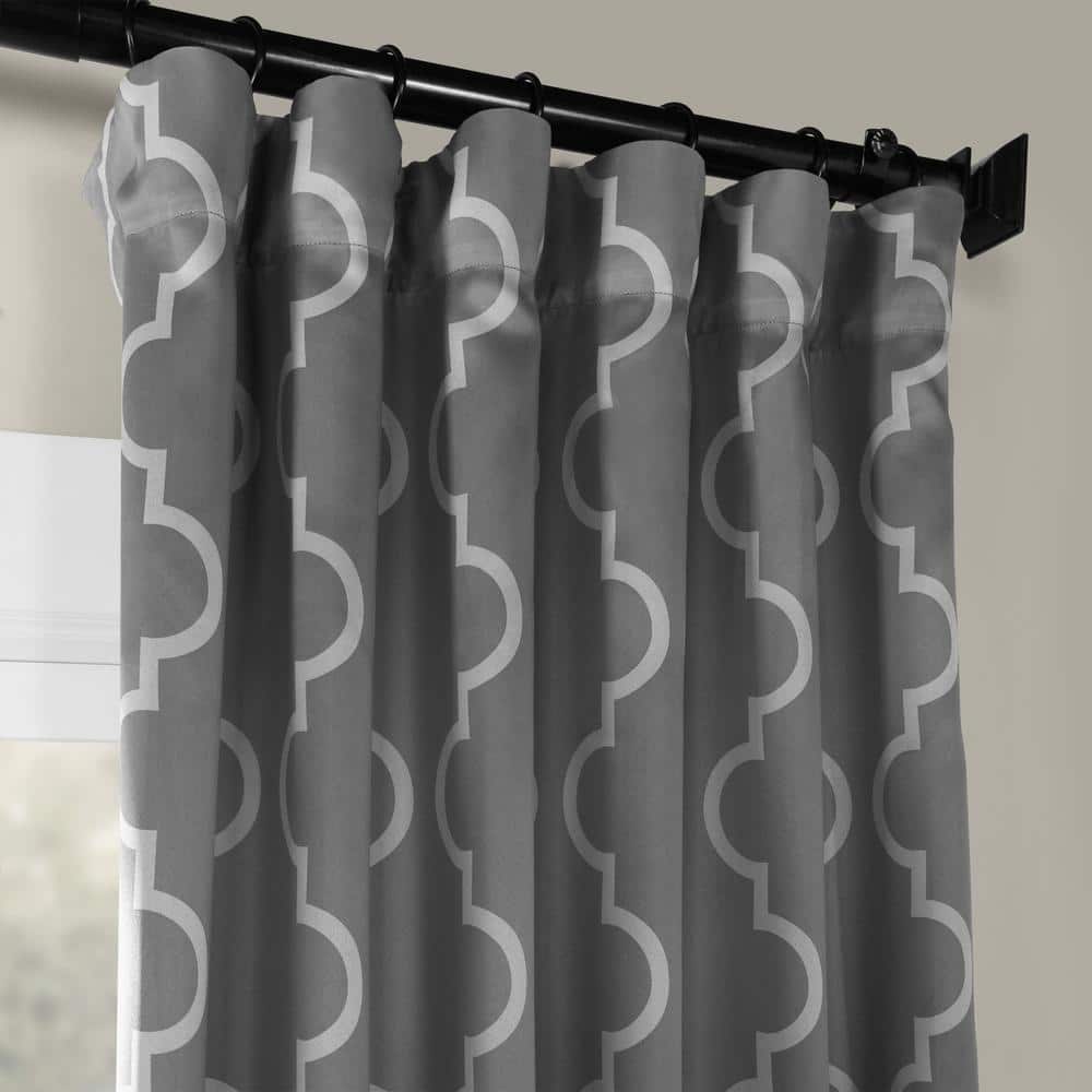 Seville Gray and Silver Blackout Polyester Window Panel