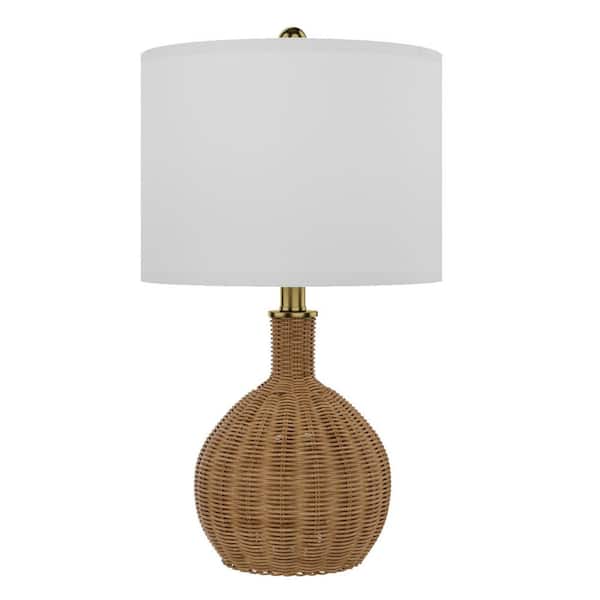 Maxax Heideman 22 in. H Natural Color Indoor Rattan Table Lamp Set and (Set of 2)