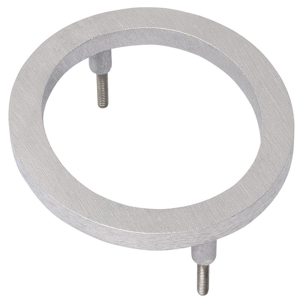 Montague Metal Products 10 in. Brushed Aluminum Floating or Flat Modern House Number 0