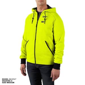 Men's Medium M12 12-Volt Lithium-Ion Cordless High -Vis Heated Jacket Hoodie (Jacket and Battery Holder Only)