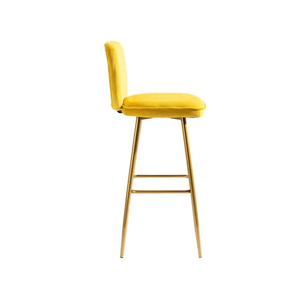 yellow upholstered bar stools