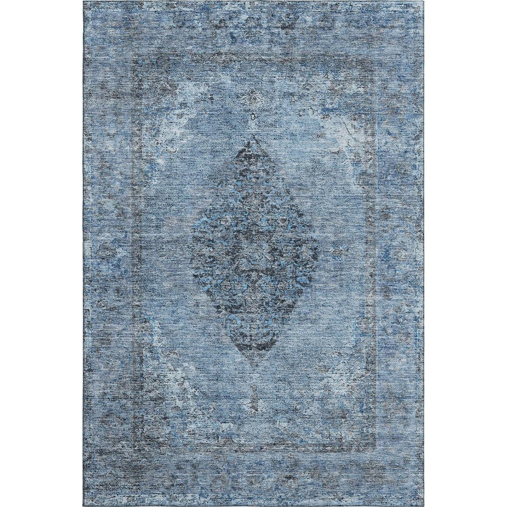 Mayfield Premium Machine Washable Abstract AMF2021 Denim 10 ft. x 14 ft. Area Rug price history on PriceWatchPro