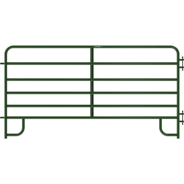 TARTER 62 in. x 120 in. x 1.75 in. Green American Steel Livestock Horse Corral Panel