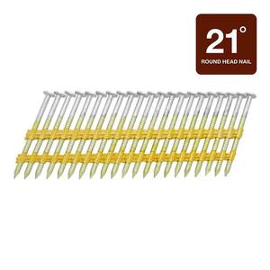 2 in. x 0.113-Gauge Galvanized Steel Ring Plastic Round Framing Nails (1,000 per Box)