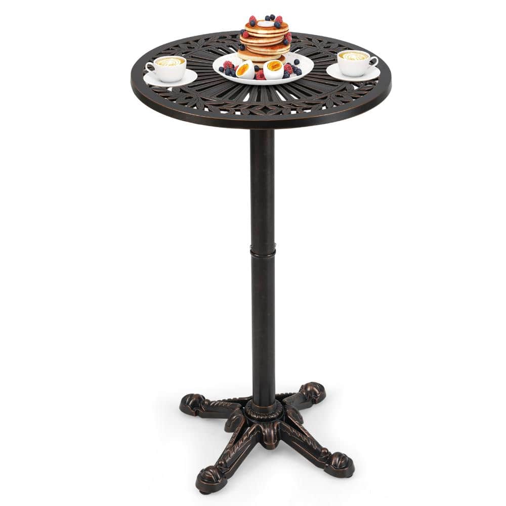 41.5 in. Cast Aluminum Outdoor Bar Table with 110 lb. Capacity, Bronze price history on PriceWatchPro