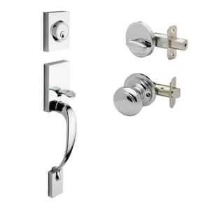 Fashion Polished Stainless Door Handleset and Colonial Knob Trim