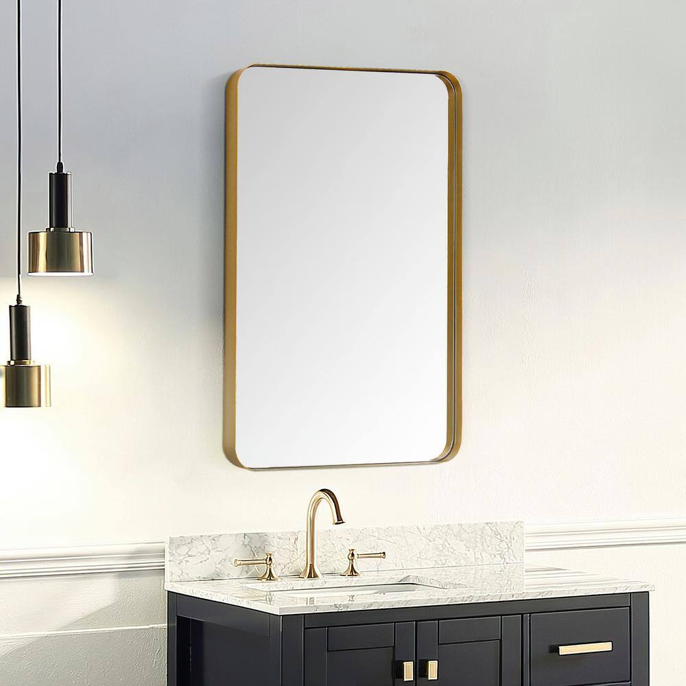 PRIMEPLUS 24 In. W X 36 In. H Large Rectangle Metal Framed Wall Mirrors ...