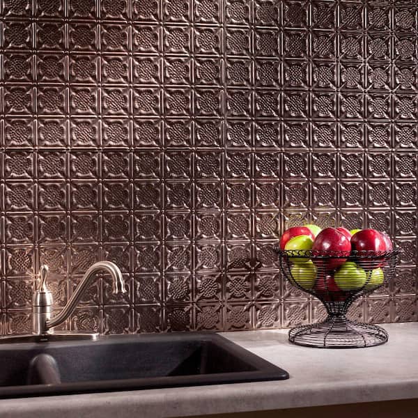 Fasade® Traditional 1 Brushed Nickel Backsplash Kit - 15 Sq. Ft.