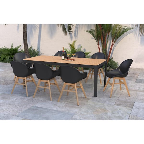 Sustainable Teak 9 Piece Patio Set