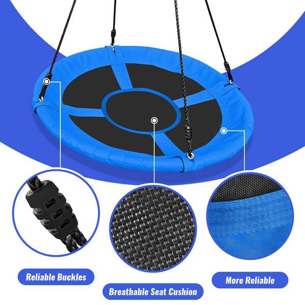 MISOPILY 40 in. Saucer Swing 1-Pack 900D Oxford Waterproof UV