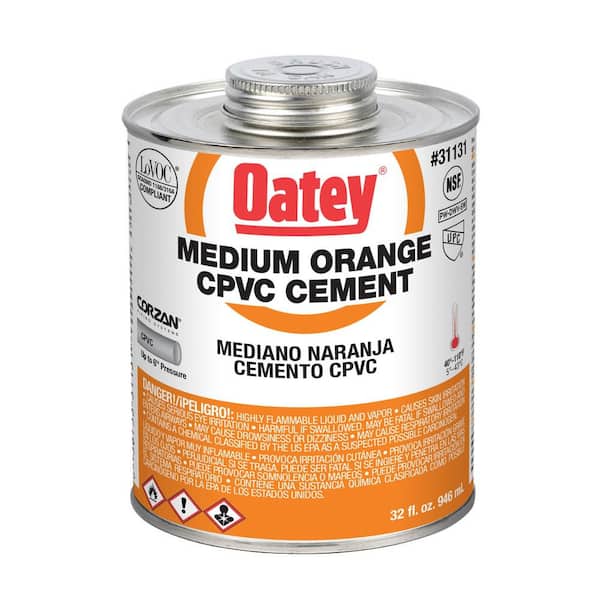 Oatey 32 oz. Medium Orange CPVC Cement 31131 The Home Depot